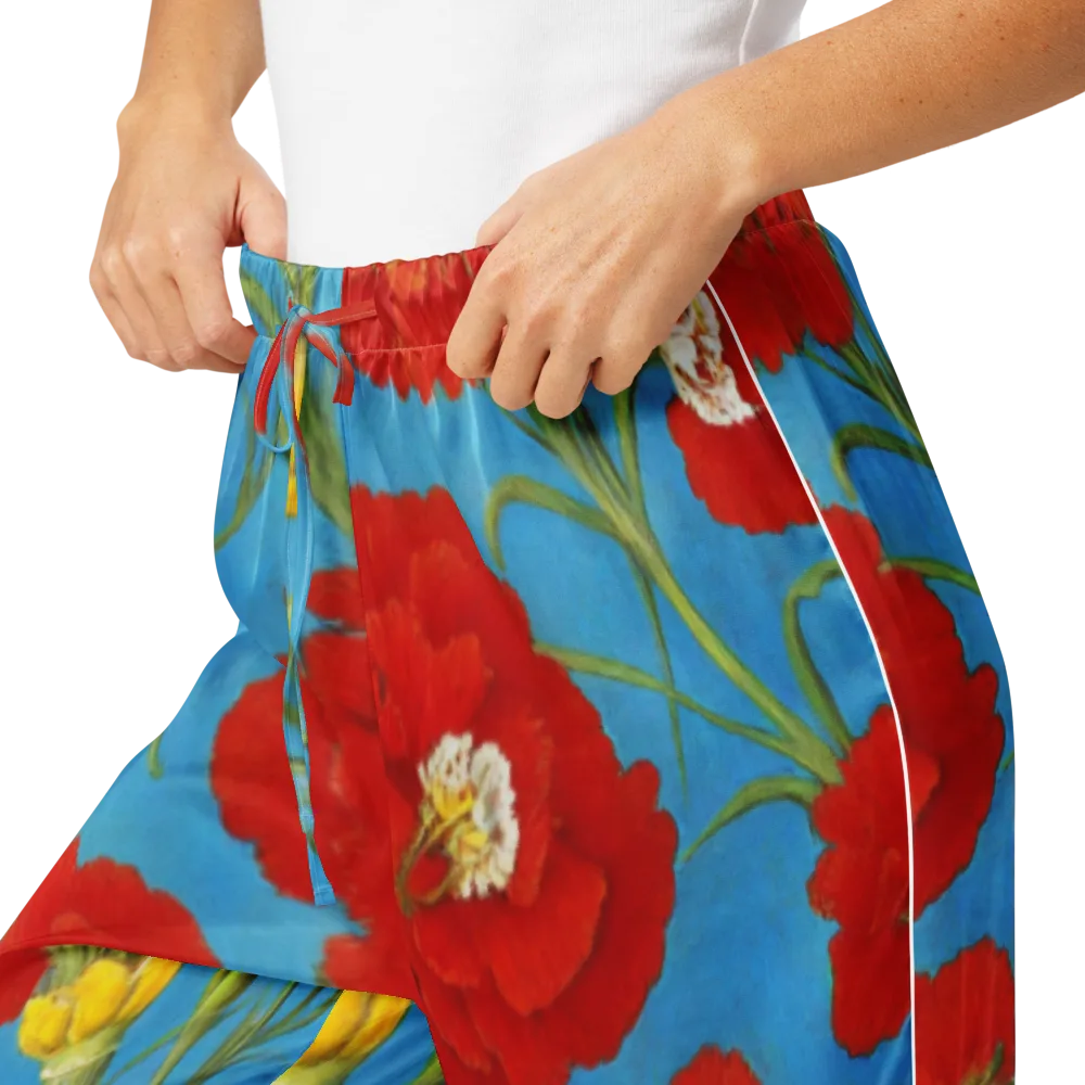 Scarlet Carnation on Women's Pajama Pants — Product details