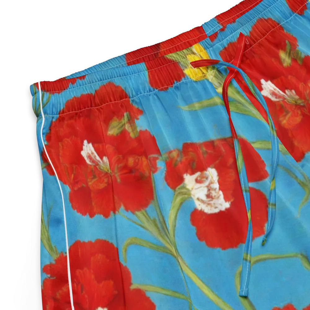 Scarlet Carnation on Women's Pajama Shorts — Product details