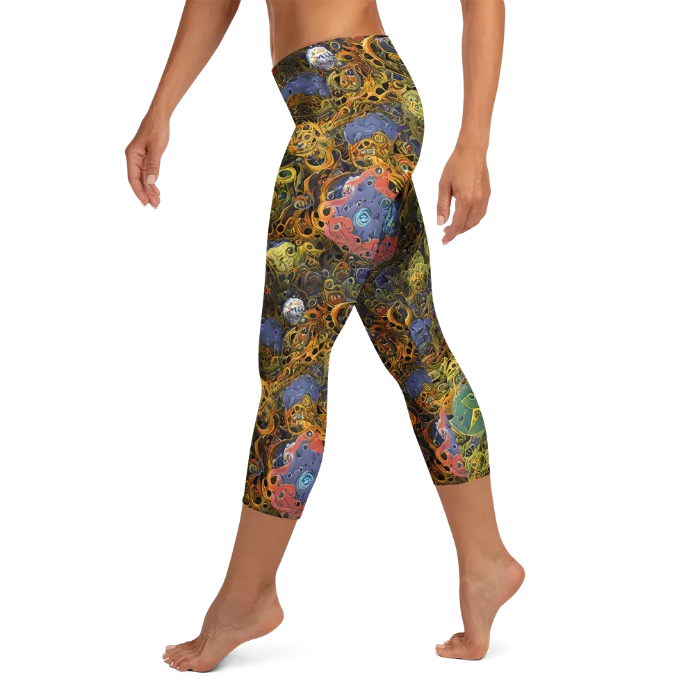 Chromatic Cauldron on Capri Leggings — Left