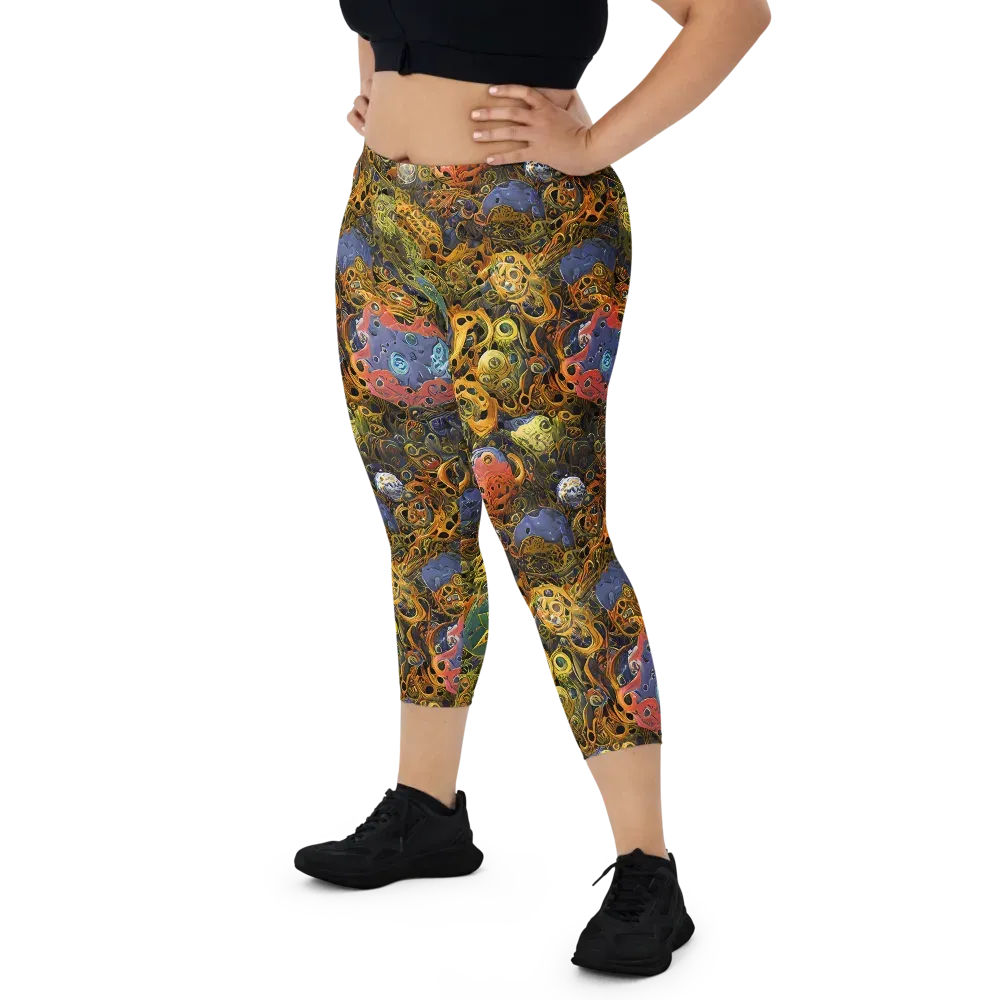Chromatic Cauldron on Capri Leggings — Front