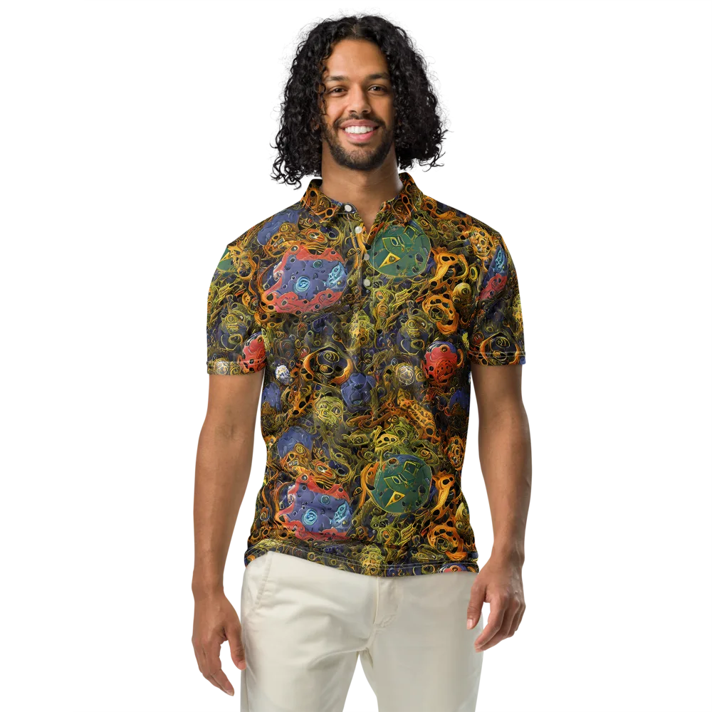 Chromatic Cauldron on Men's Slim Fit Polo Shirt — Front