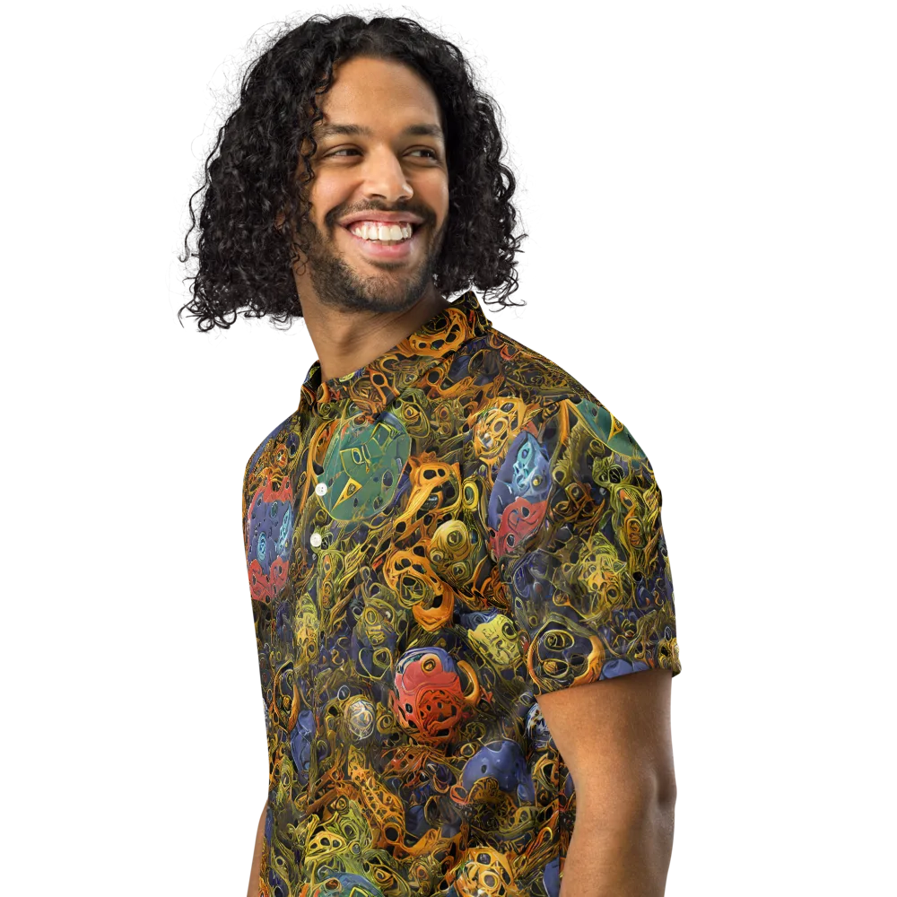 Chromatic Cauldron on Men's Slim Fit Polo Shirt — Left Front