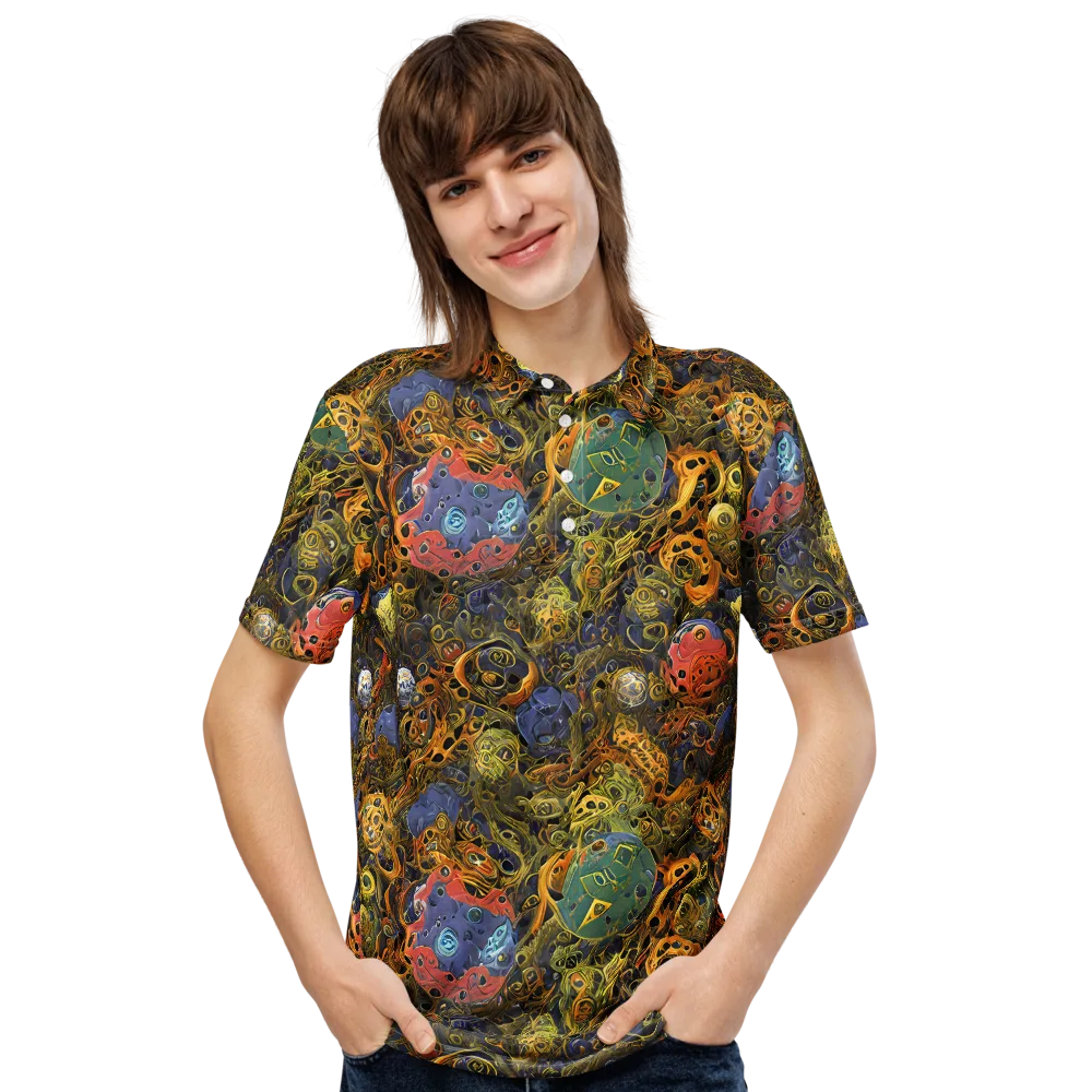 Chromatic Cauldron on Men's Slim Fit Polo Shirt — Front