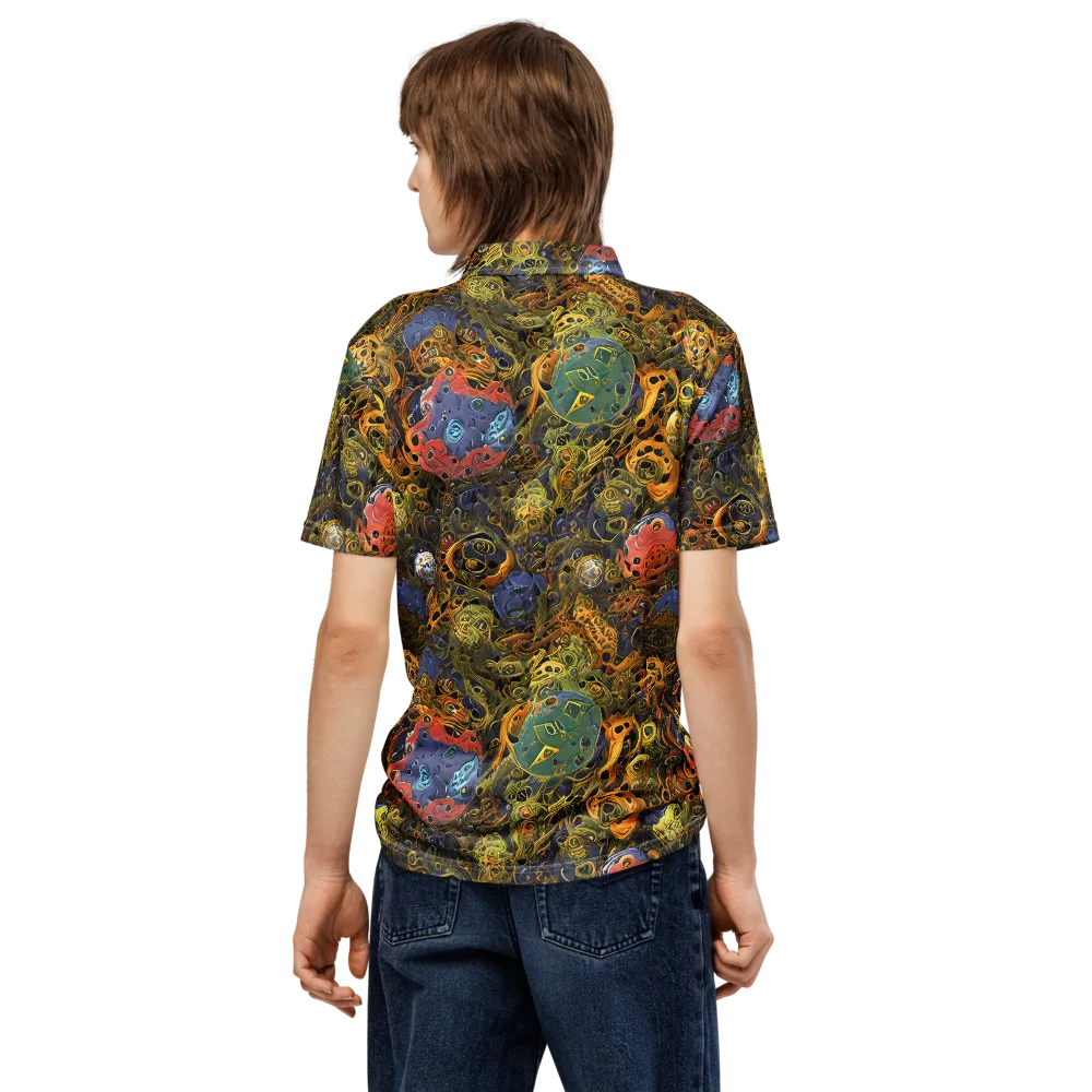 Chromatic Cauldron on Men's Slim Fit Polo Shirt — Back