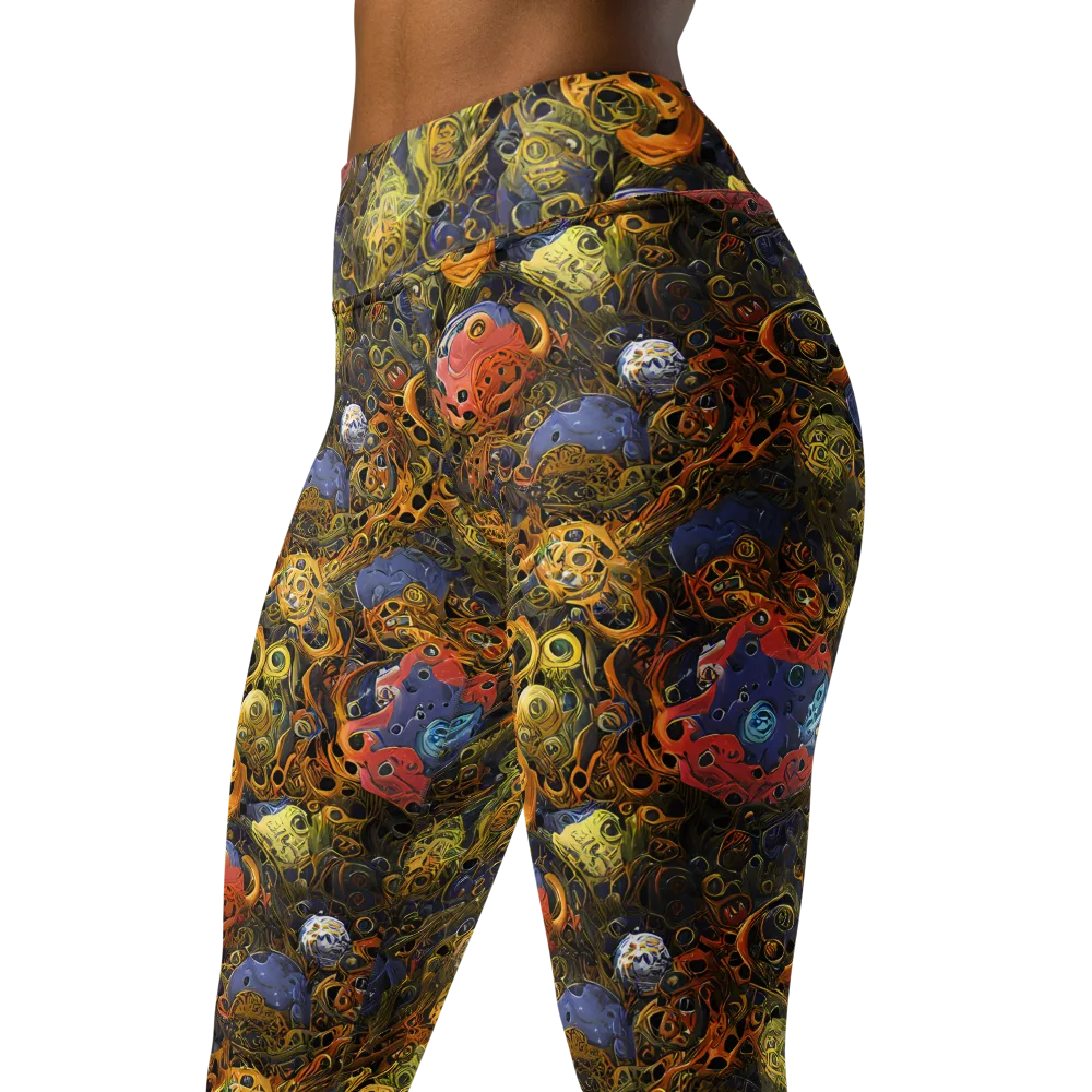 Chromatic Cauldron on Yoga Leggings — Left Front