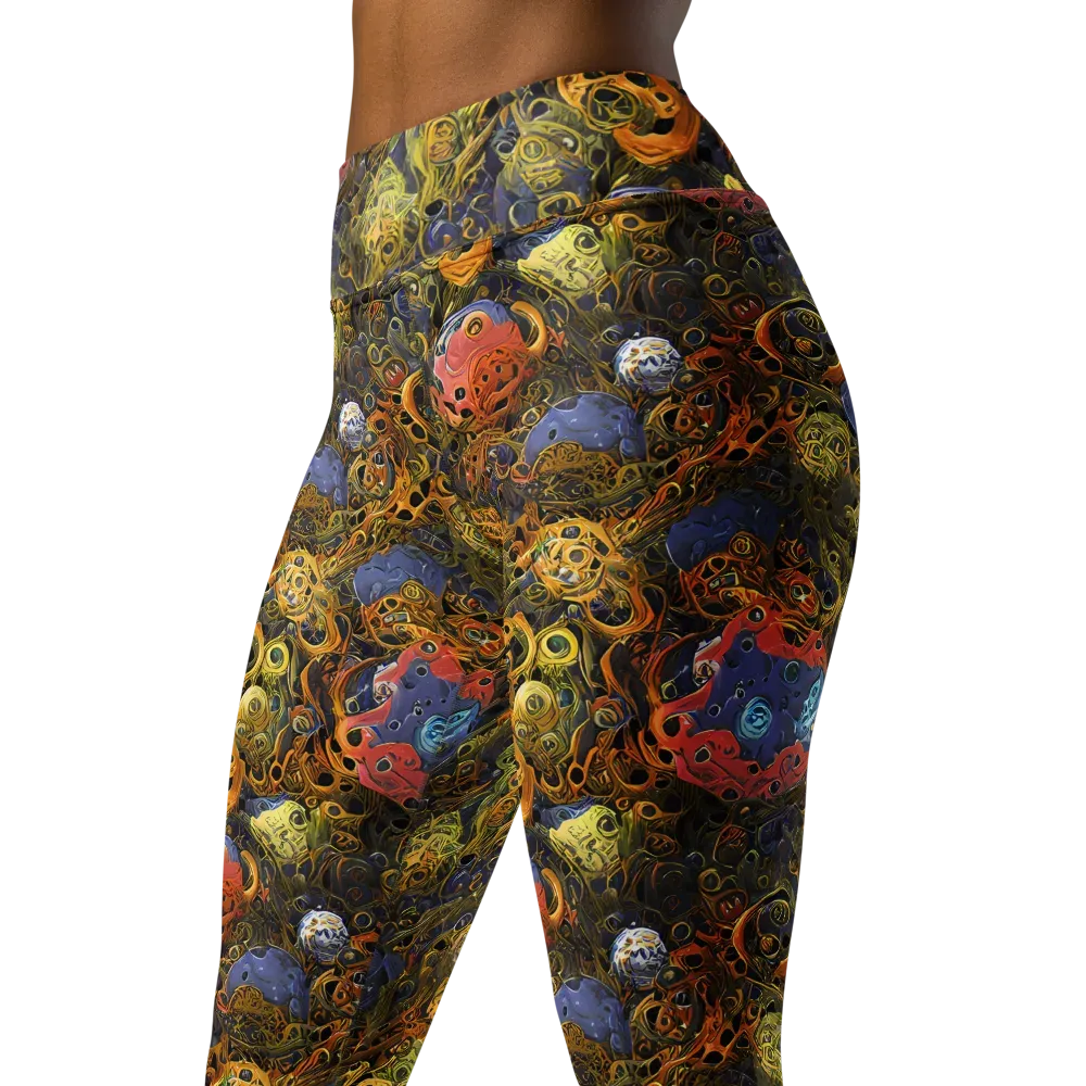 Chromatic Cauldron on Yoga Leggings — Left Front