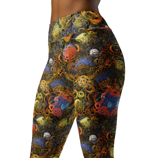Chromatic Cauldron on a Yoga Leggings