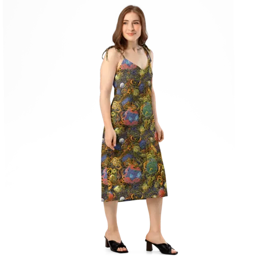 Chromatic Cauldron on a Slip Dress