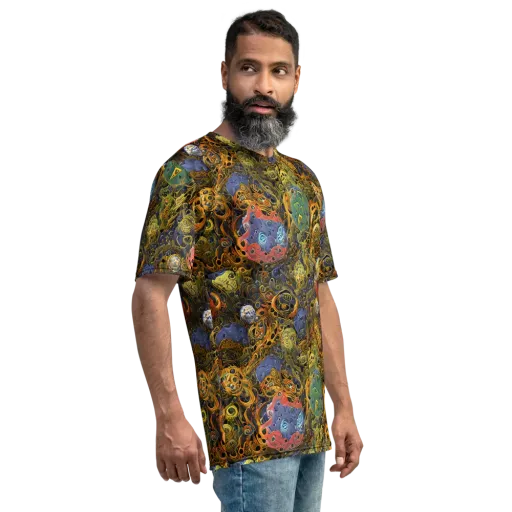 Chromatic Cauldron on a Men's Crew Neck T-Shirt
