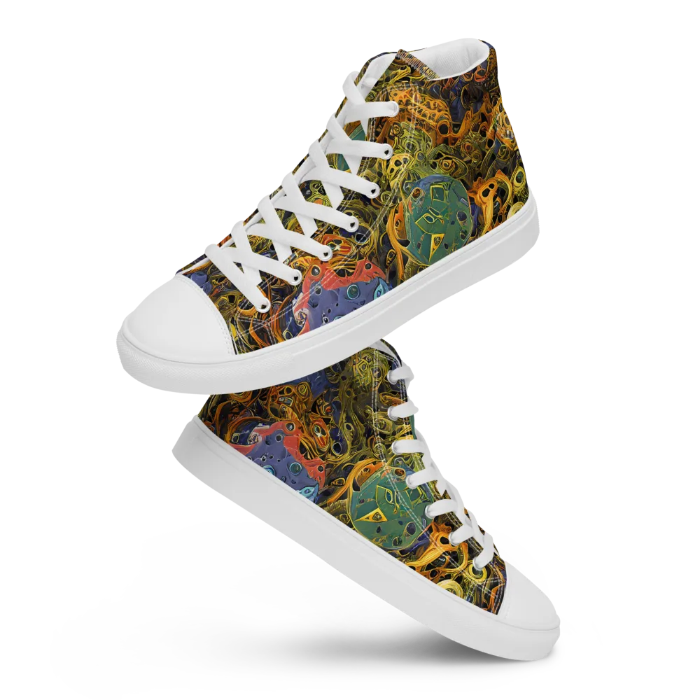 Chromatic Cauldron on Women's High Top Canvas Shoes — Front