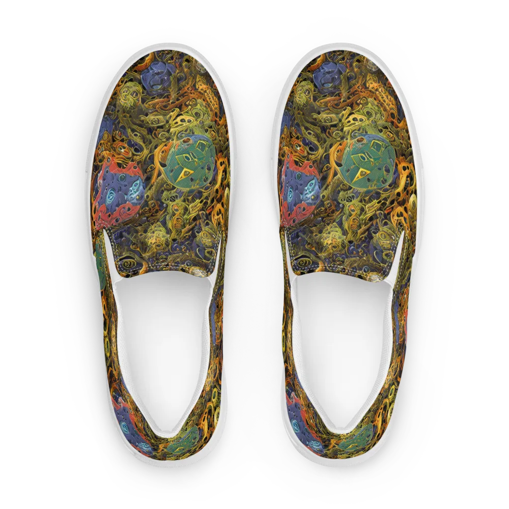 Chromatic Cauldron on Men's Slip-On Canvas Shoes — Front