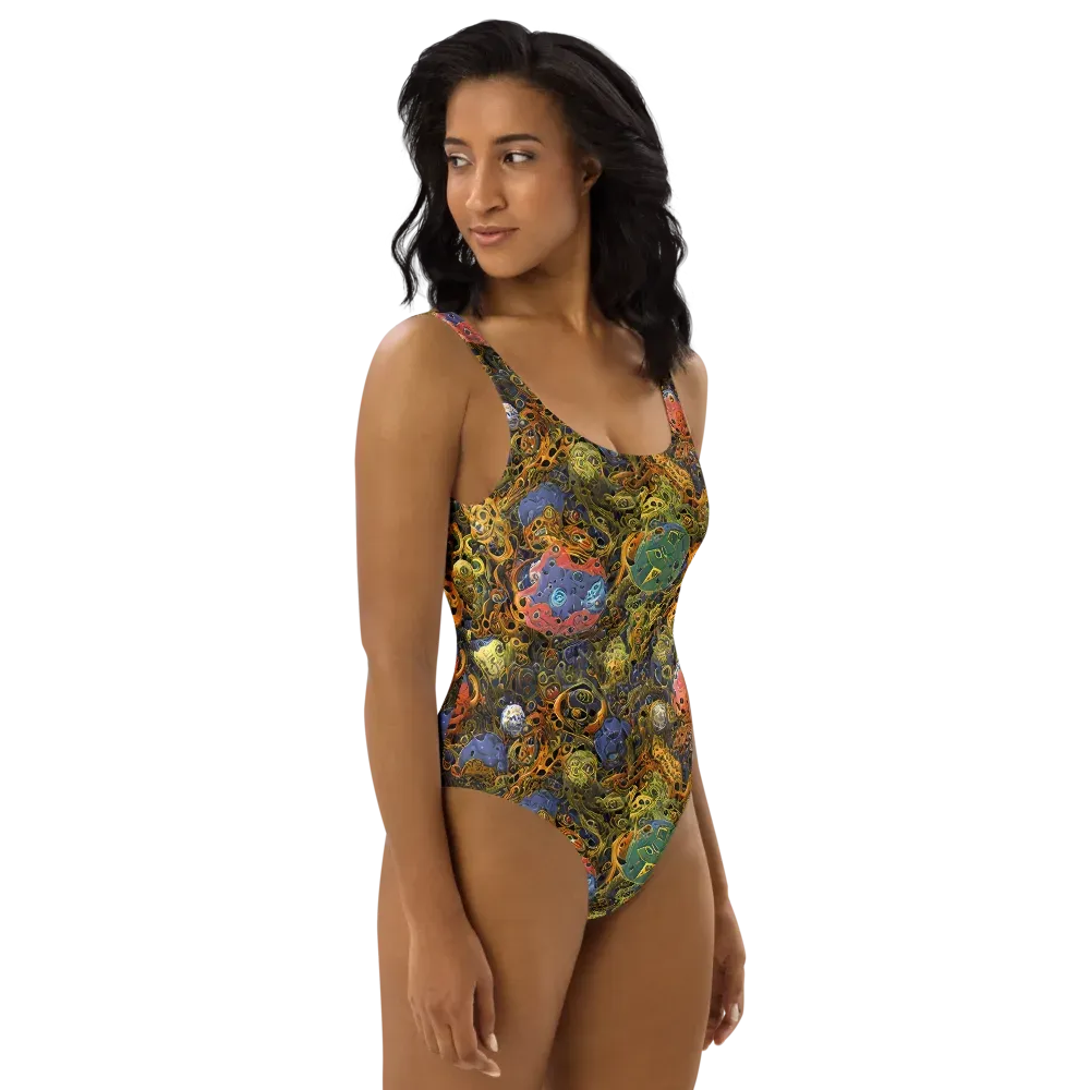 Chromatic Cauldron on One-Piece Swimsuit — Right