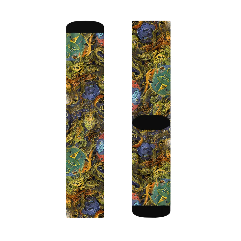 Chromatic Cauldron on Socks — Left Sock