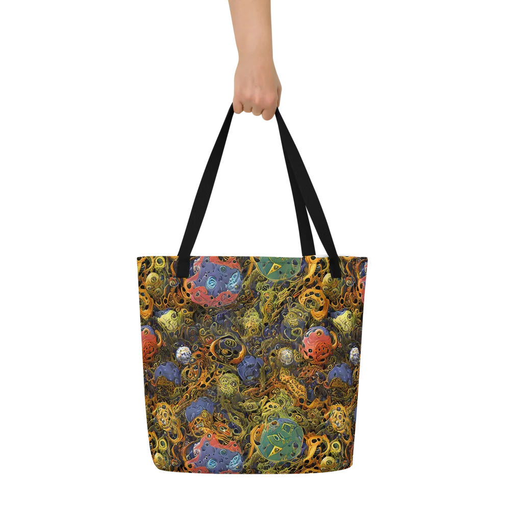 Chromatic Cauldron on Large Tote Bag W/ Pocket — Front