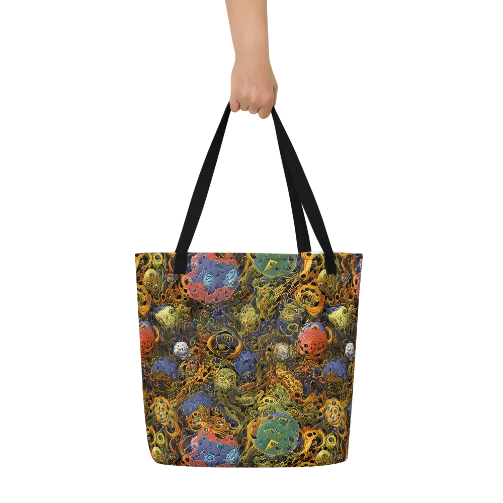 Chromatic Cauldron on Large Tote Bag W/ Pocket — Front