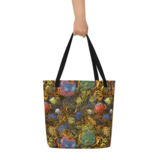Chromatic Cauldron on a Large Tote Bag W/ Pocket