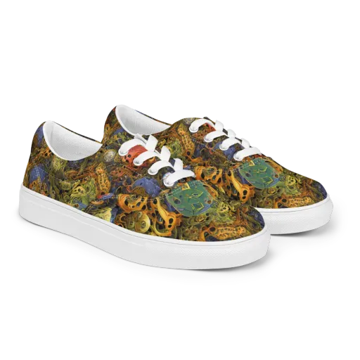Chromatic Cauldron on a Men's Lace-Up Canvas Shoes