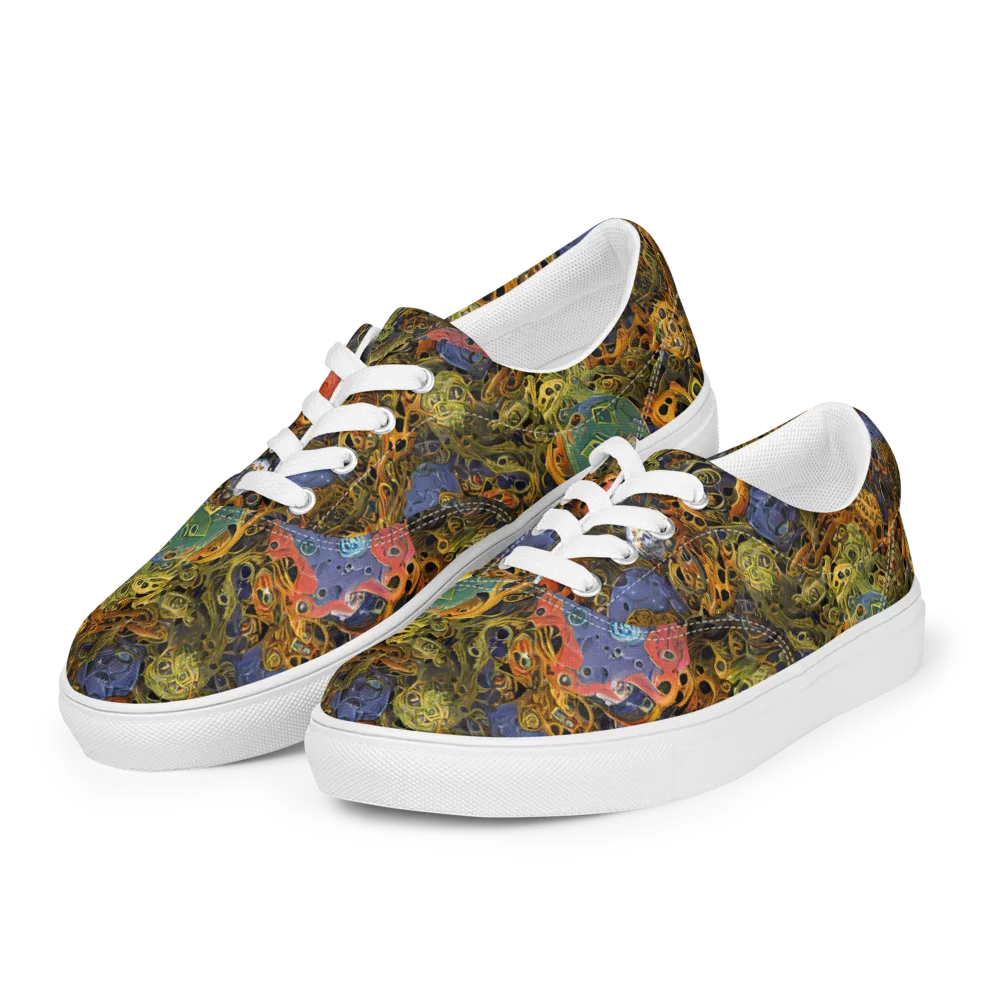 Chromatic Cauldron on Men's Lace-Up Canvas Shoes — Left Front