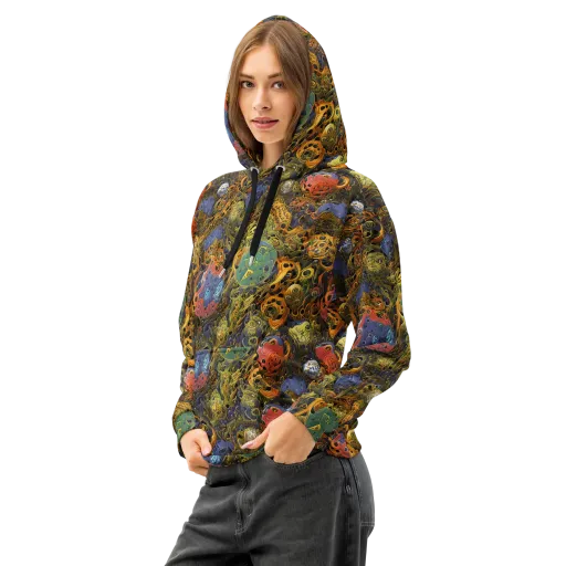 Chromatic Cauldron on a Cotton Hoodie