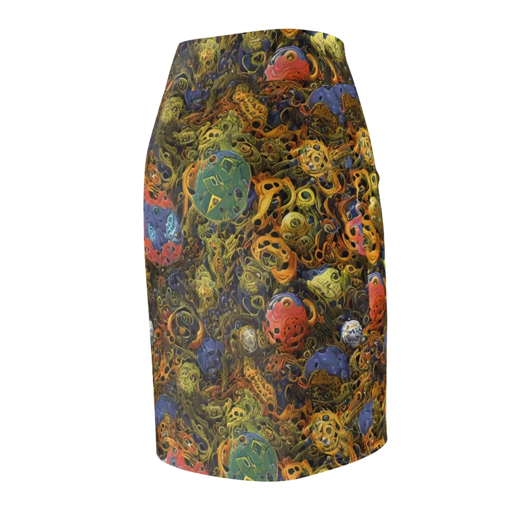 Chromatic Cauldron on Pencil Skirt — Back Side