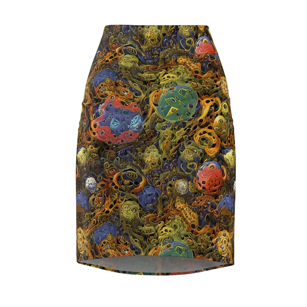 Chromatic Cauldron on Pencil Skirt — Front