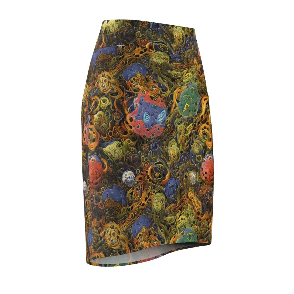 Chromatic Cauldron on Pencil Skirt — Front Side