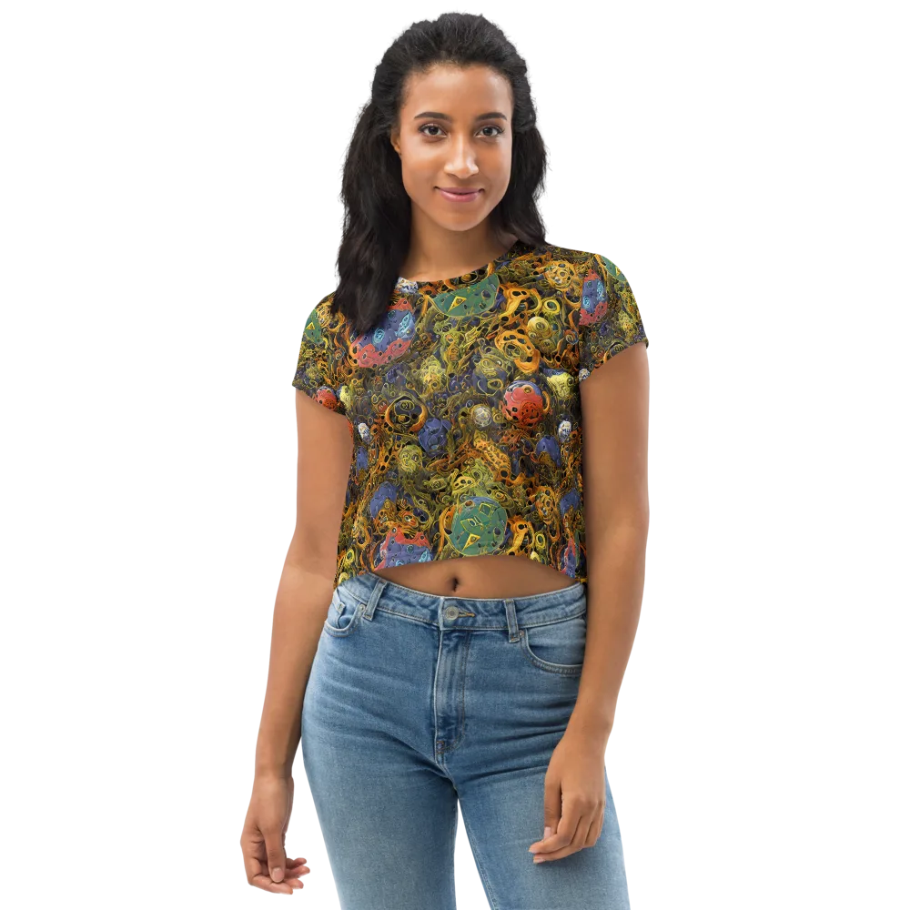 Chromatic Cauldron on Crop Tee — Front