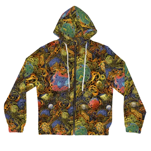 Chromatic Cauldron on a Women's Full-Zip Hoodie