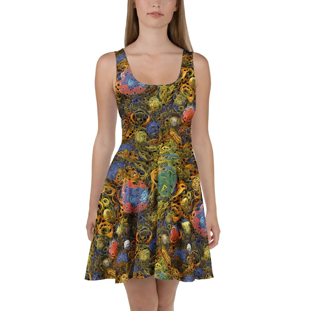 Chromatic Cauldron on Skater Dress — Front