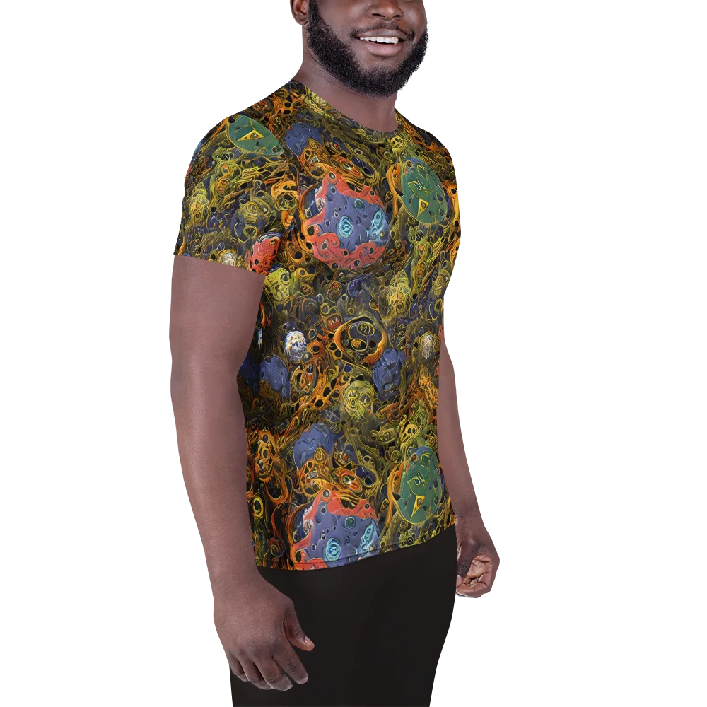 Chromatic Cauldron on Men's Athletic T-Shirt — Right