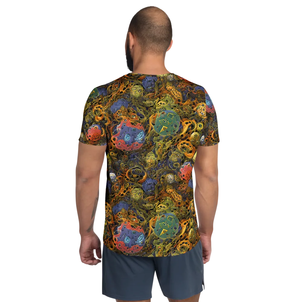 Chromatic Cauldron on Men's Athletic T-Shirt — Back