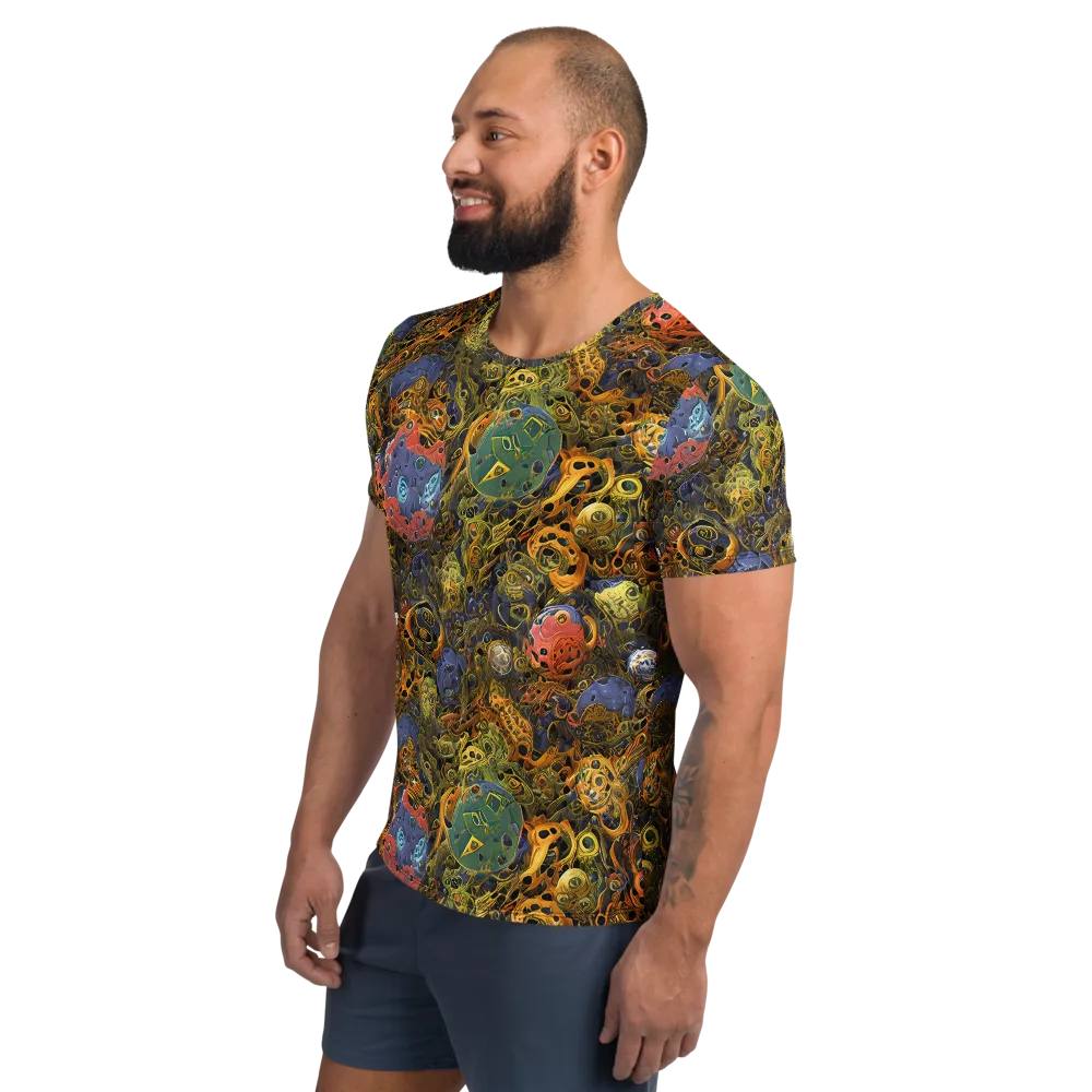 Chromatic Cauldron on Men's Athletic T-Shirt — Left