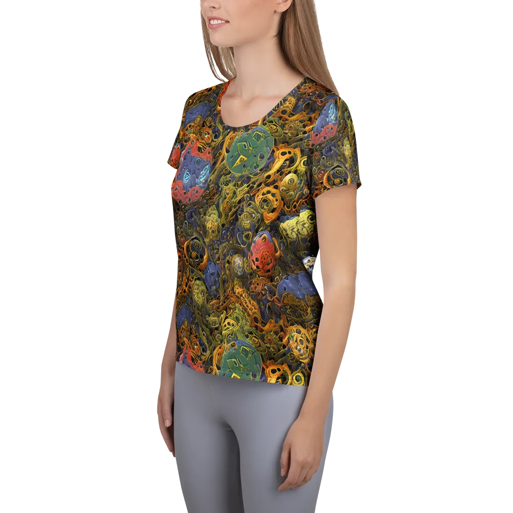 Chromatic Cauldron on Women's Athletic T-Shirt — Left