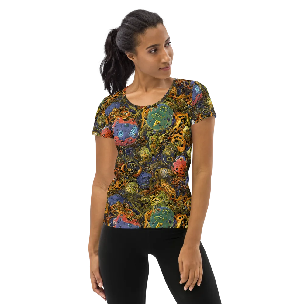 Chromatic Cauldron on Women's Athletic T-Shirt — Front
