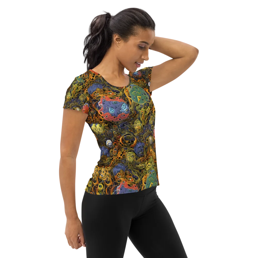 Chromatic Cauldron on Women's Athletic T-Shirt — Right