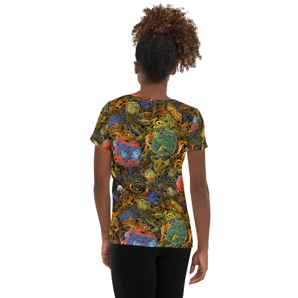 Chromatic Cauldron on Women's Athletic T-Shirt — Back