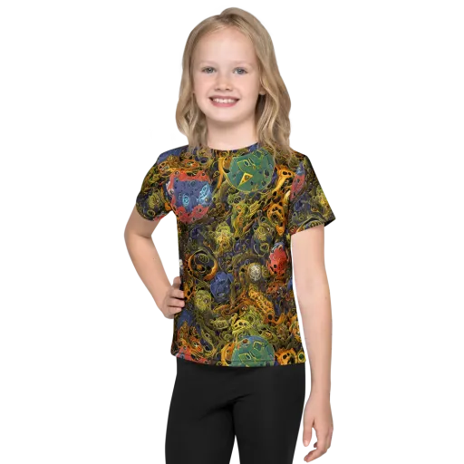 Chromatic Cauldron on a Kids Crew Neck T-Shirt