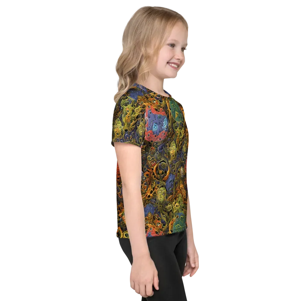 Chromatic Cauldron on Kids Crew Neck T-Shirt — Right