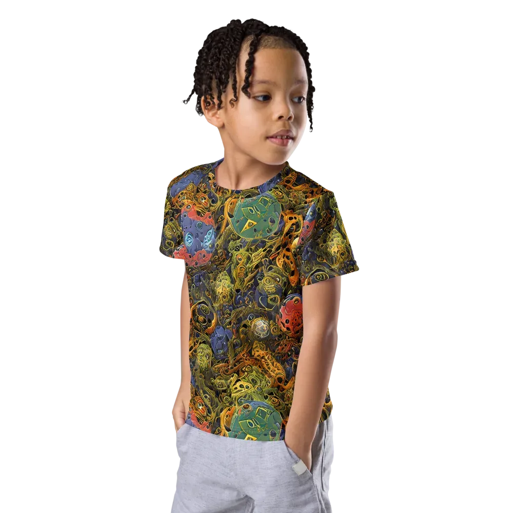 Chromatic Cauldron on Kids Crew Neck T-Shirt — Left Front