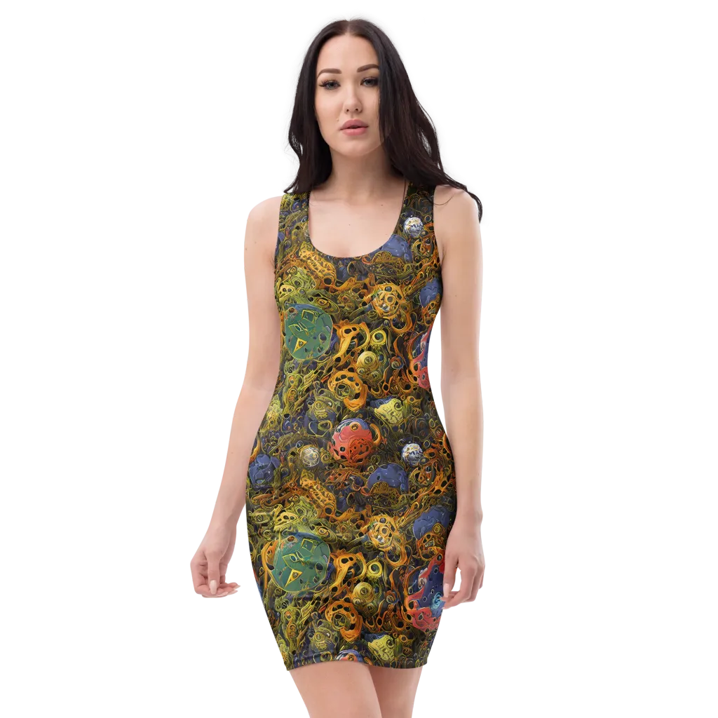 Chromatic Cauldron on Bodycon Dress — Front