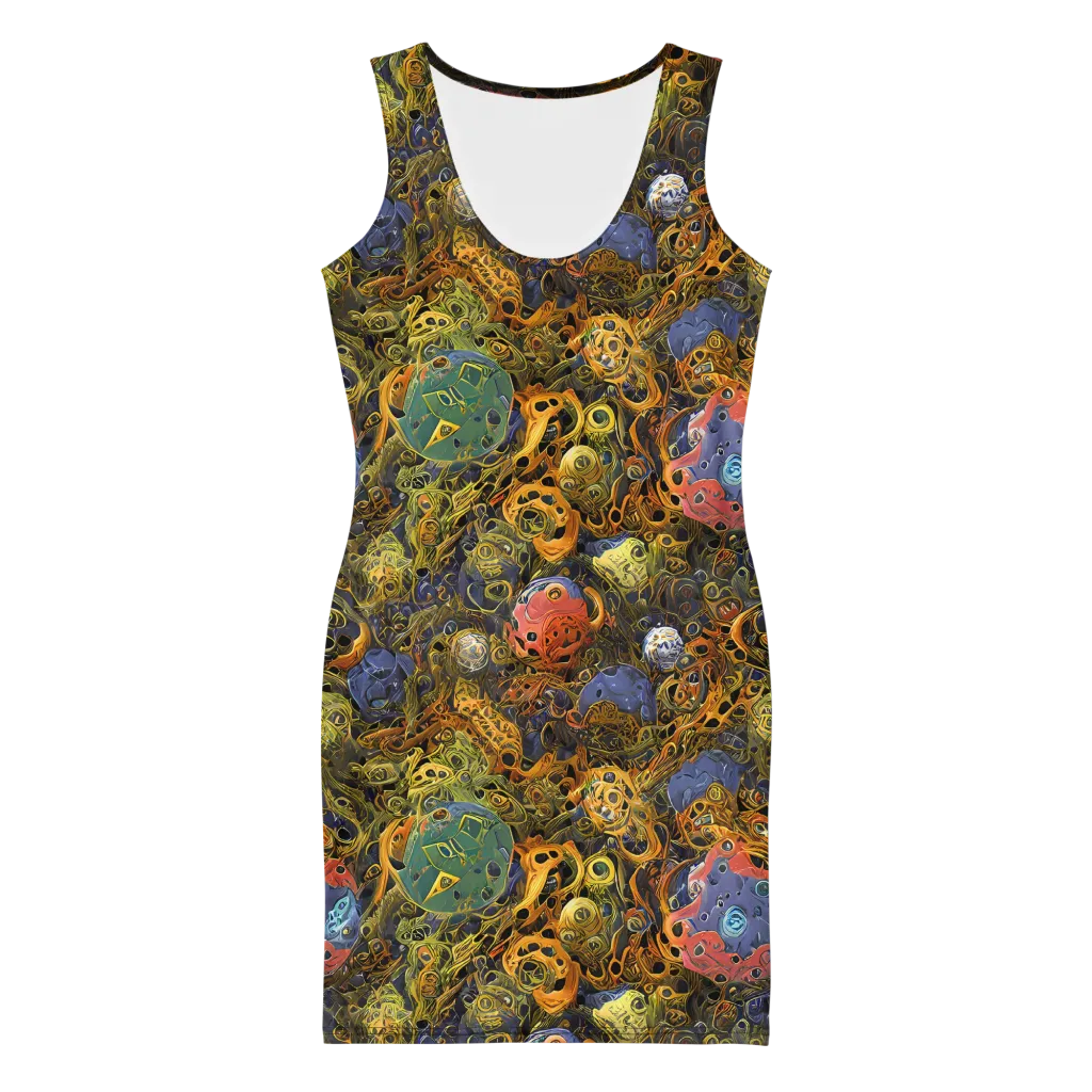 Chromatic Cauldron on Bodycon Dress — Front