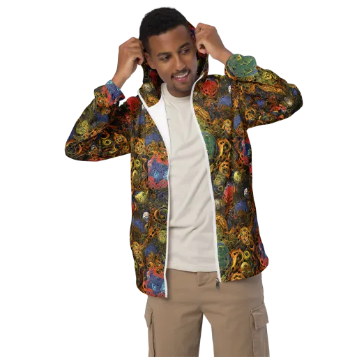 Chromatic Cauldron on a Men's Windbreaker
