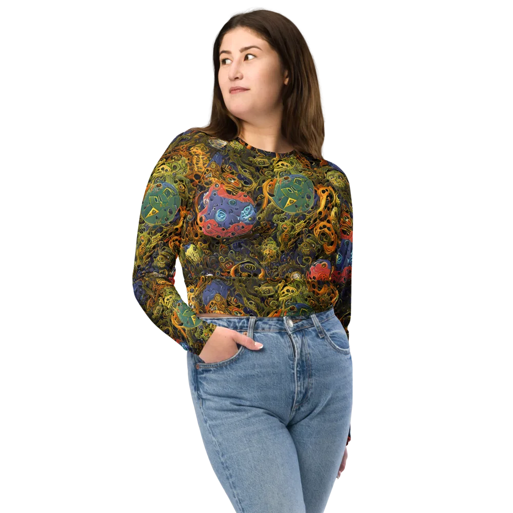 Chromatic Cauldron on Long Sleeve Crop Top — Front