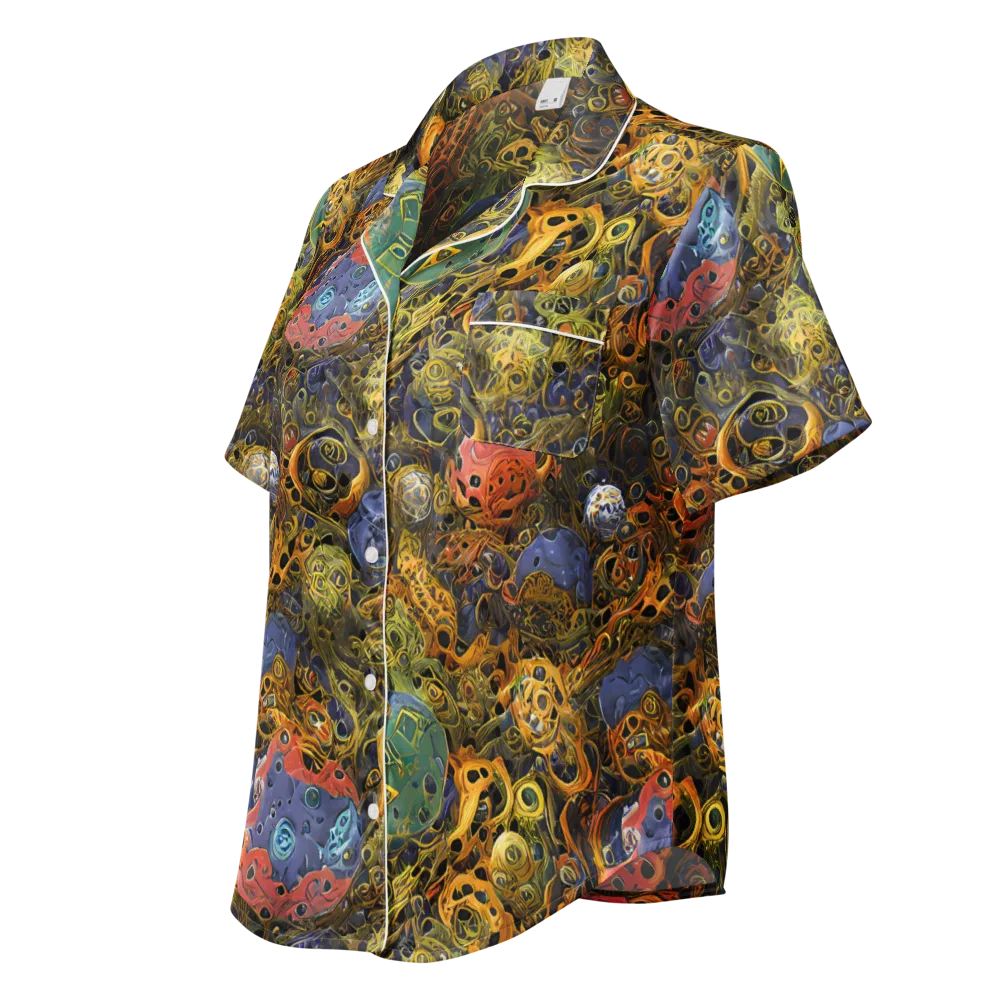 Chromatic Cauldron on Women's Short Sleeve Pajama Top — Left Front