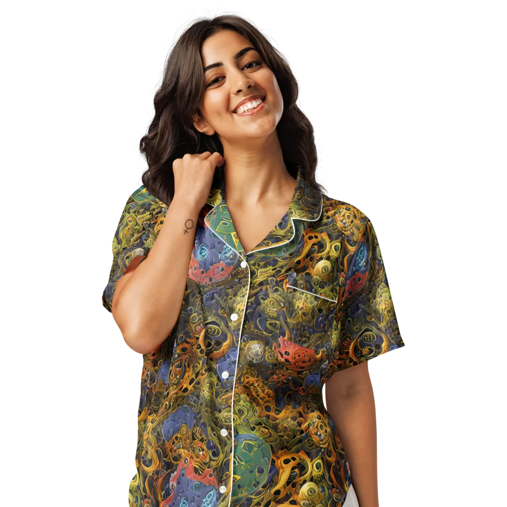 Chromatic Cauldron on Women's Short Sleeve Pajama Top — Front