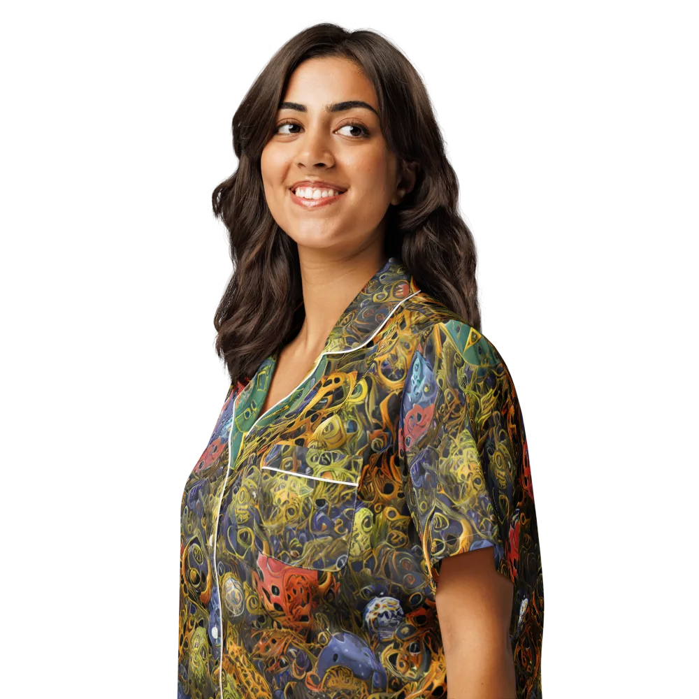 Chromatic Cauldron on Women's Short Sleeve Pajama Top — Left Front