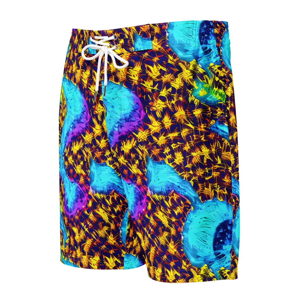 Wildfire Waters on Men's Board Shorts — Front