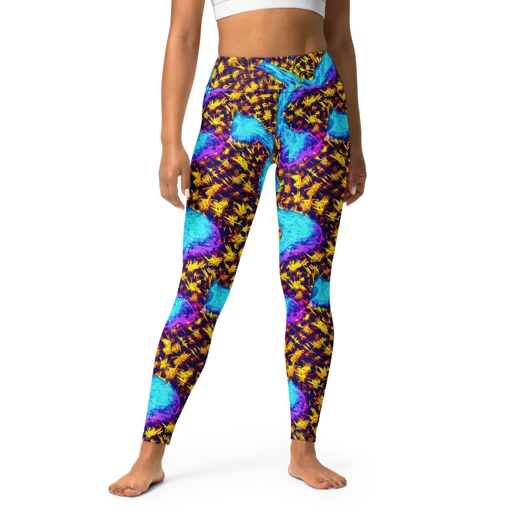 Wildfire Waters on Yoga Leggings — Front