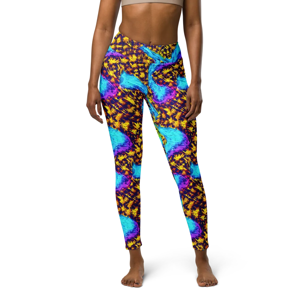 Wildfire Waters on Yoga Leggings — Front