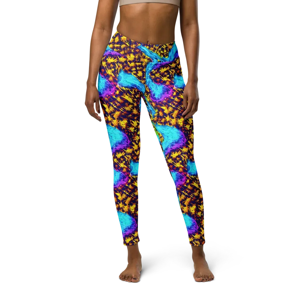Wildfire Waters on Yoga Leggings — Front